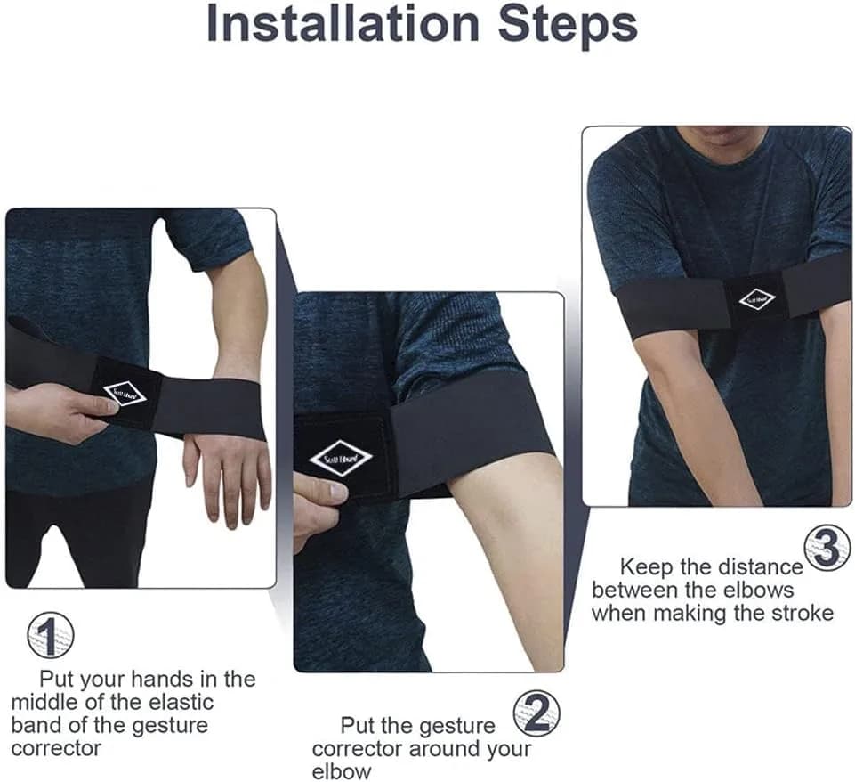 Scott Edward Black Golf Swing Training Aid with Arm Band | XL Size (35cm+ arm circumference) thumbnail 4