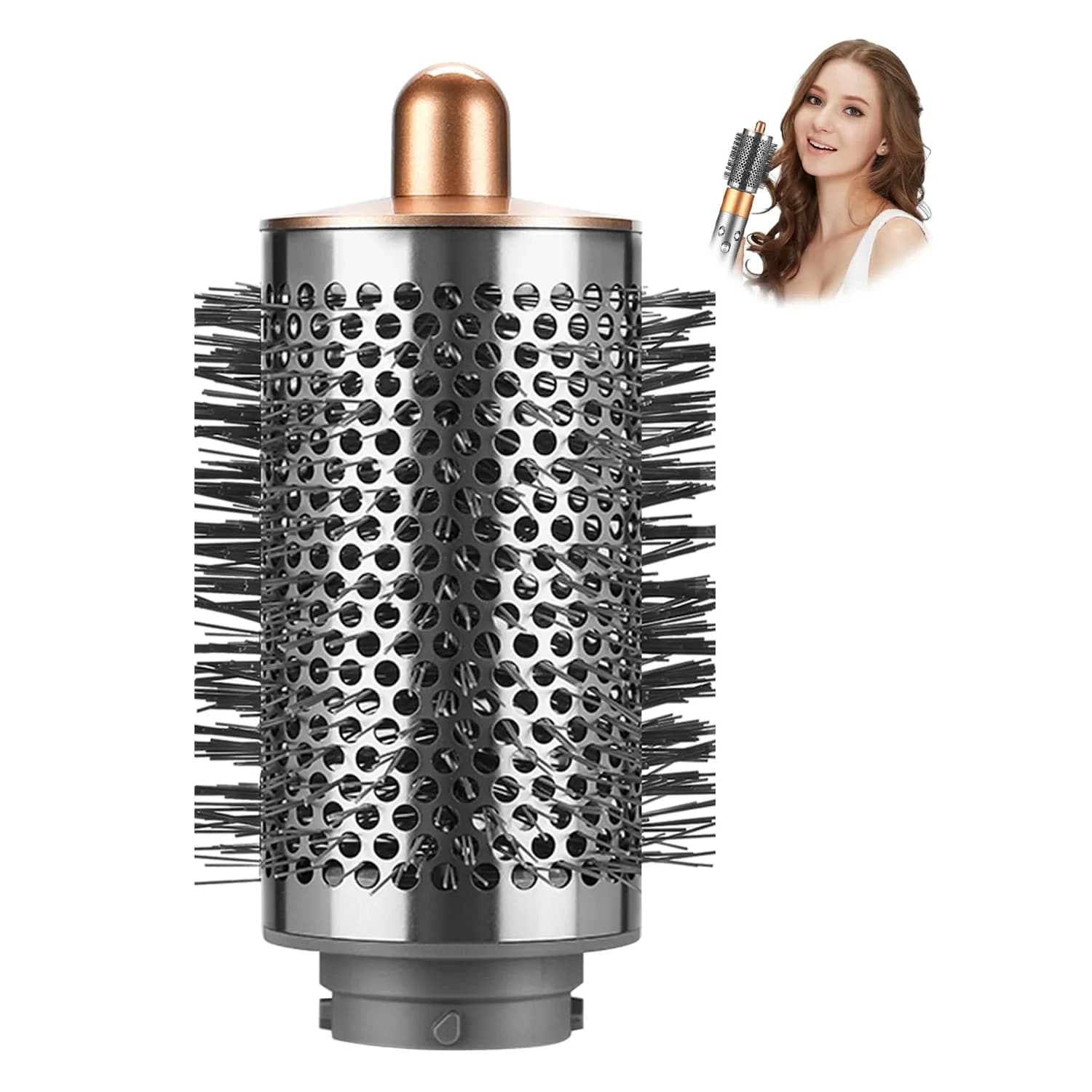 TOSAGE Large Round Volumizing Brush for Dyson Airwrap HS01 HS05 HS08 | Nickel/Copper Barrel for Big Volume & Faster Drying - main product image