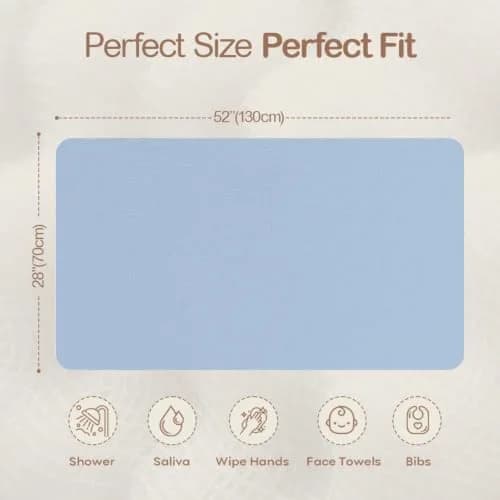 Mère & Moi 2 Pack Muslin Fitted Crib Sheets 28x52 | Breathable Cotton Bedding thumbnail 5