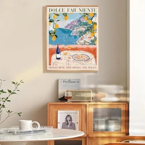 Fairyland JinWenn Italian Pasta Wine Paint by Numbers Kit for Adults Canvas 29.6 x 19.4 cm (11.6 x 7.6 inches) | Relaxing Hobby for Beginners thumbnail 4