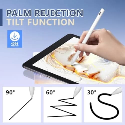 EVACH Rechargeable MPP 2.0 Tilt Pen for HP Laptops with 4096 Pressure Sensitivity, White thumbnail 5