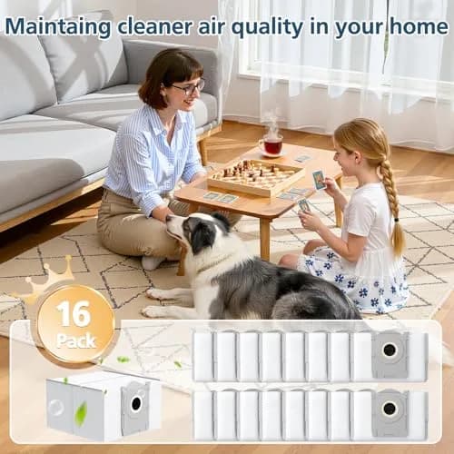 Lacvik 16 Dust Bags for ECOVACS DEEBOT X9 PRO OMNI, X8 PRO OMNI, T80 OMNI, T50 MAX PRO, T50 PRO, T50 OMNI, T30C OMNI, Yeedi M14 PLUS, S14 PLUS, S16 PLUS Robot Vacuum 3L Capacity thumbnail 8