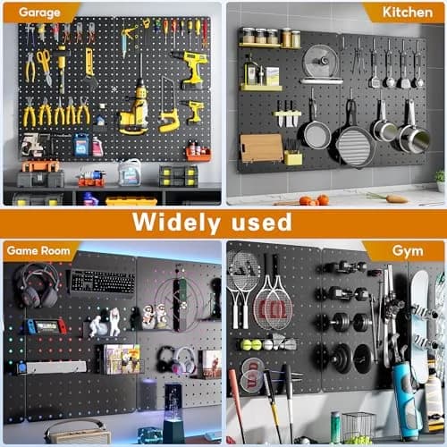 Hogurity Metal Peg Board 4 Pack 12"×16" Heavy Duty Wall Panels | Versatile Tool Organizer for Garage & Workshop thumbnail 7