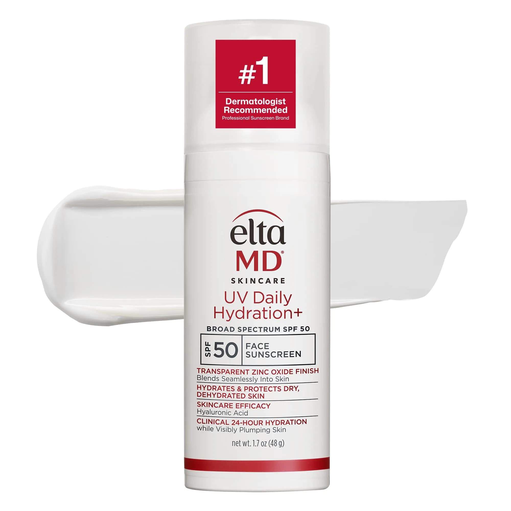 EltaMD UV Daily Hydration+ SPF 50 Face Sunscreen 50ml (1.7 Fl Oz) | Dermatologist Trusted for Dry, Dehydrated Skin - main product image