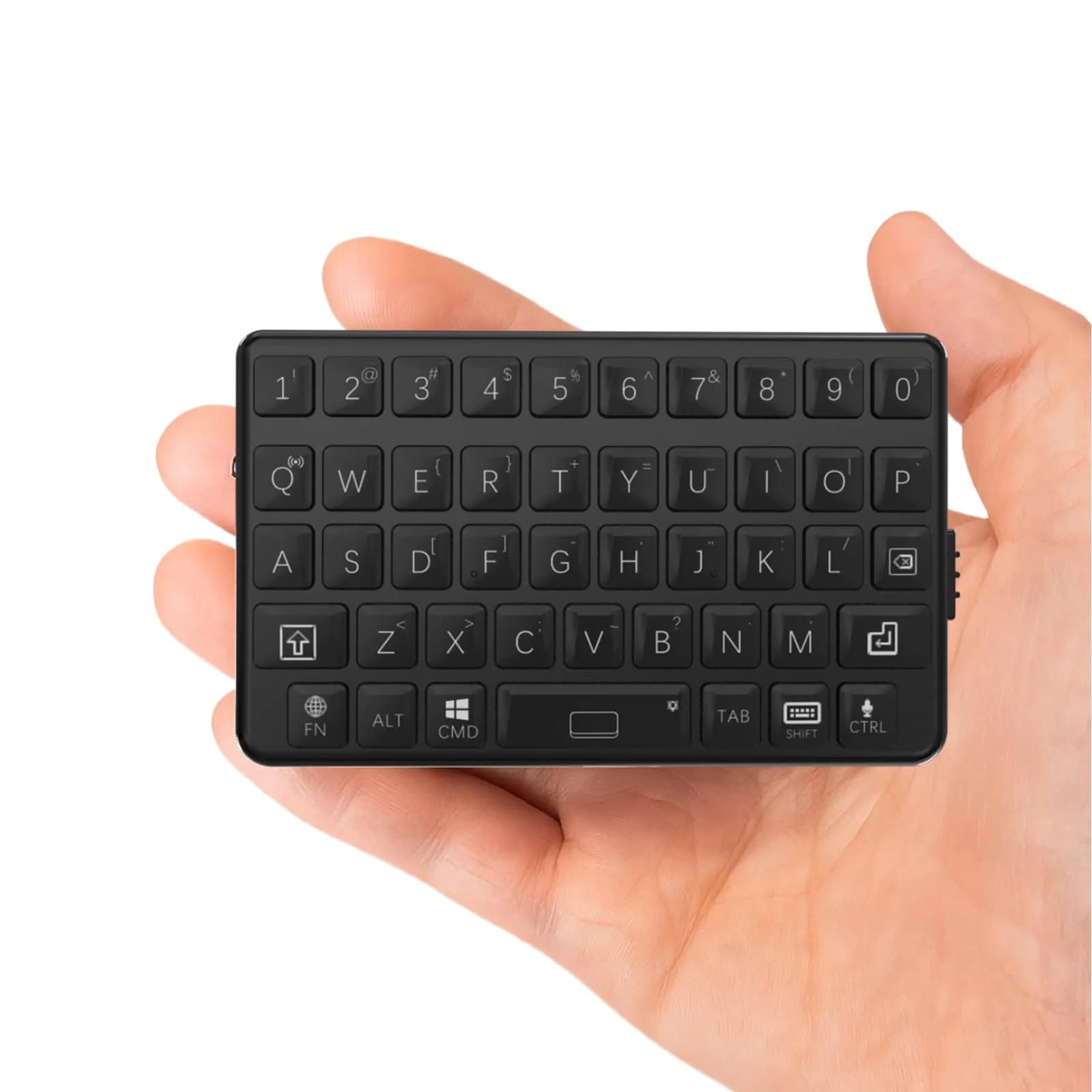 EXknight Mini Bluetooth Keyboard - Retro Clicky Style, Black | Compact Wireless Mechanical Keyboard for Tablets & Phones