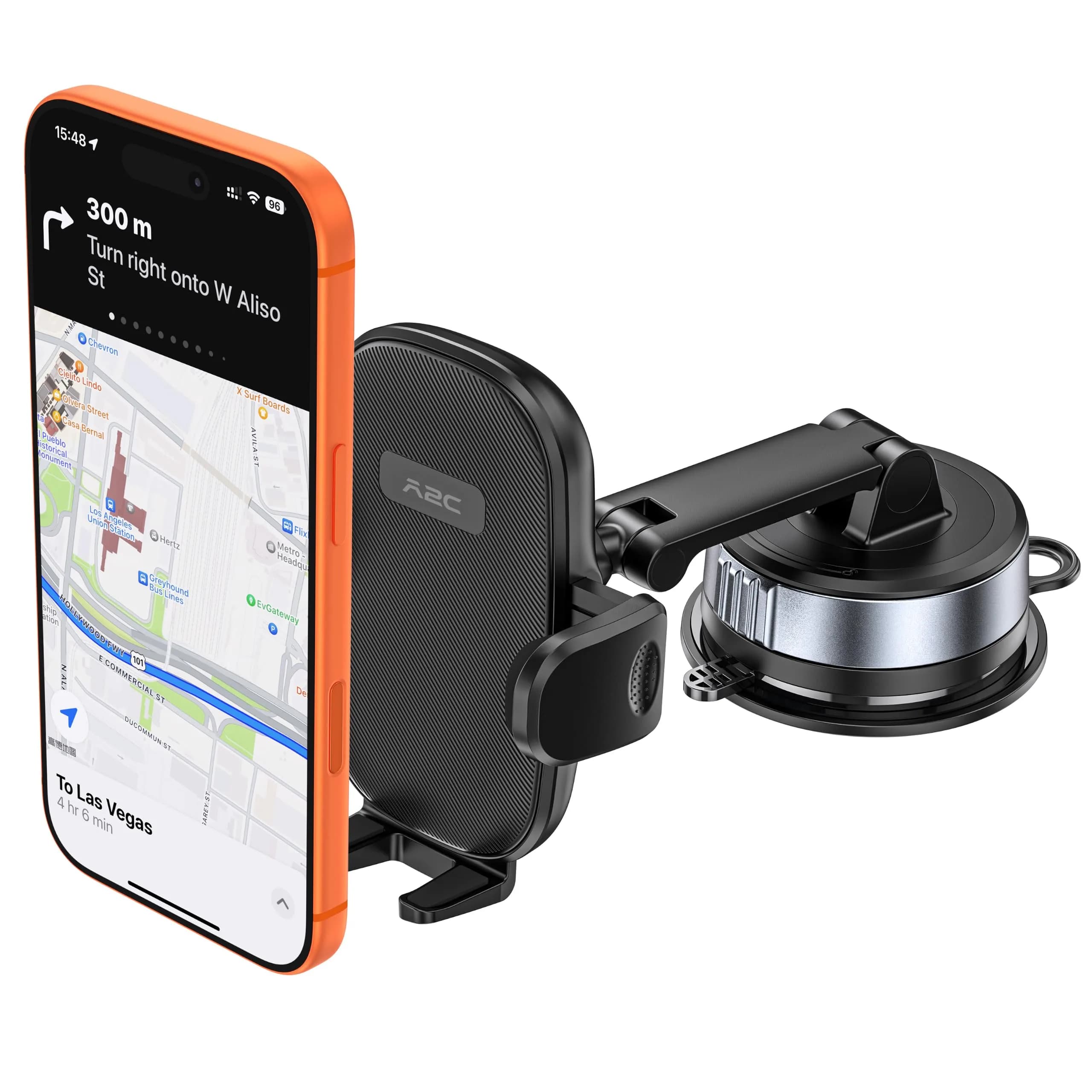 APPS2Car Phone Holder for Car Dashboard & Windshield | Twist-Gel-Lock Suction, 360° Rotation, Heavy-Duty Compatibility - main product image