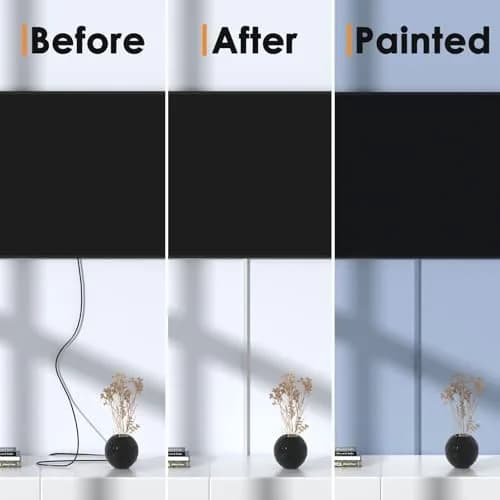 Delamu 236in (600cm) Cord Hider Kit | Paintable Snap-on Wire Cover for Single Wire Management thumbnail 4