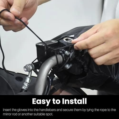 Sparkmods Motorcycle Handlebar Muffs Gloves Riding Cycling Mitten X-Large | Windproof Waterproof Hand Covers thumbnail 5