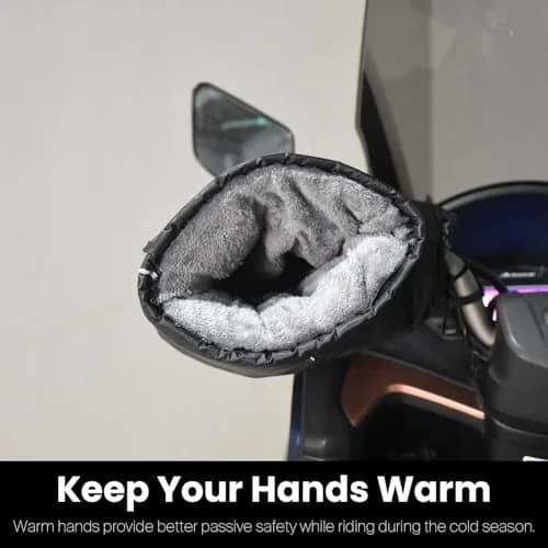 Sparkmods Motorcycle Handlebar Muffs Gloves Riding Cycling Mitten X-Large | Windproof Waterproof Hand Covers thumbnail 3