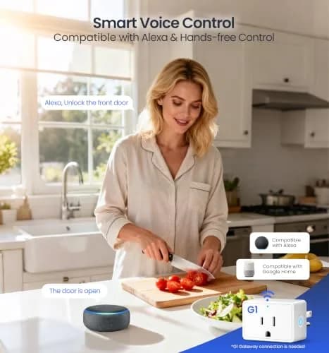 Veise VE017-K Fingerprint Smart Front Lock with Knob Set | APP, Matte Black, IP55 Weather Resistant thumbnail 8