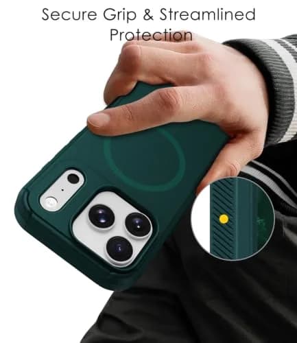 Diverbox MagSafe Rugged Case for iPhone 17 Pro & 18 Pro, Dark Green | Military Drop-Grade Protection thumbnail 4