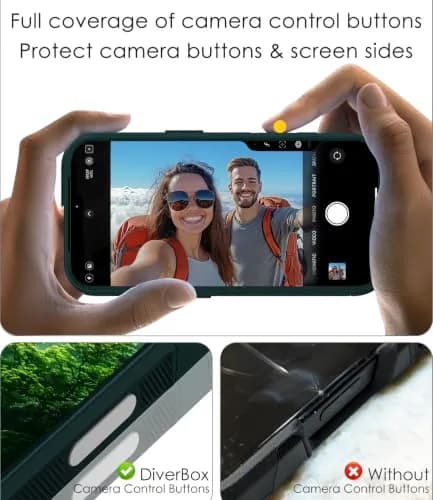 Diverbox MagSafe Rugged Case for iPhone 17 Pro & 18 Pro, Dark Green | Military Drop-Grade Protection thumbnail 7