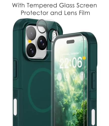 Diverbox MagSafe Rugged Case for iPhone 17 Pro & 18 Pro, Dark Green | Military Drop-Grade Protection thumbnail 8