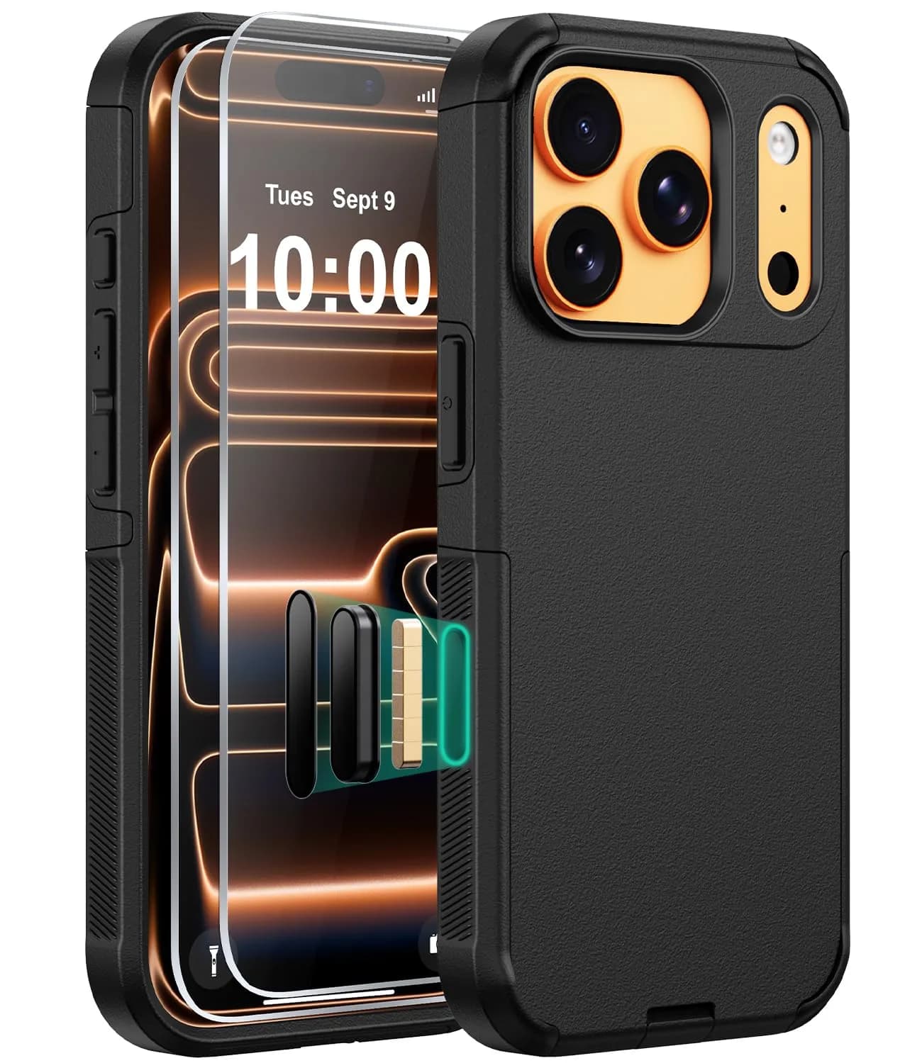 Diverbox Black Case for iPhone 17 Pro Max & 18 Pro Max | Military Grade Drop Protection, MagSafe Compatible - main product image