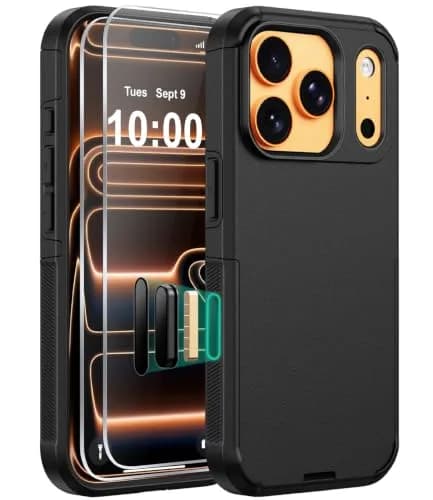 Diverbox Black Case for iPhone 17 Pro Max & 18 Pro Max | Military Grade Drop Protection, MagSafe Compatible thumbnail 1