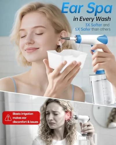Featjoy Electric Ear Wax Removal Kit with 12 Modes & Real-Time Temp Display | 500ml Water Tank thumbnail 3