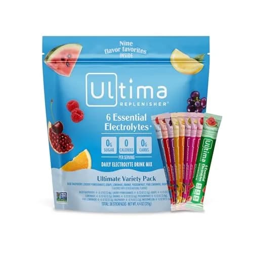 Ultima Replenisher Ultimate Variety Electrolyte Packets, 36 Stickpacks | Sugar-Free Hydration with 6 Key Electrolytes & Minerals thumbnail 1