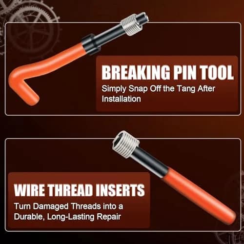 coobeast M6x1.0 Thread Repair Kit with 30 Inserts & HSS Drill Bits | Complete Helicoil Set for Automotive Engine thumbnail 5