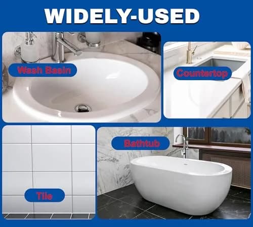 YumCraft Tub Tile Refinish Kit 1000g (35 Oz) White Paint Tools Bathroom Kitchen Resurfacing | Durable Waterproof Coating for Tubs, Tiles, Sinks & Countertops thumbnail 5