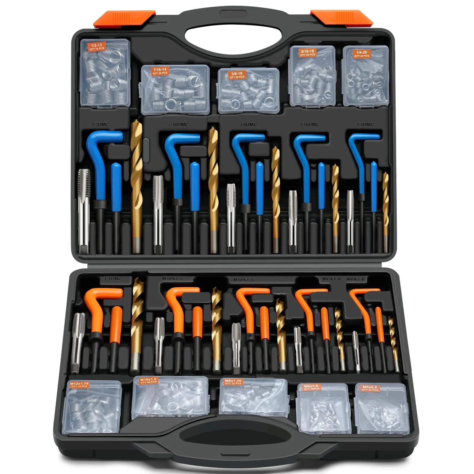 coobeast 131PCS Metric Thread Repair Kit M5-M12 | Restore Stripped Threads — Metric&Sea320pc
