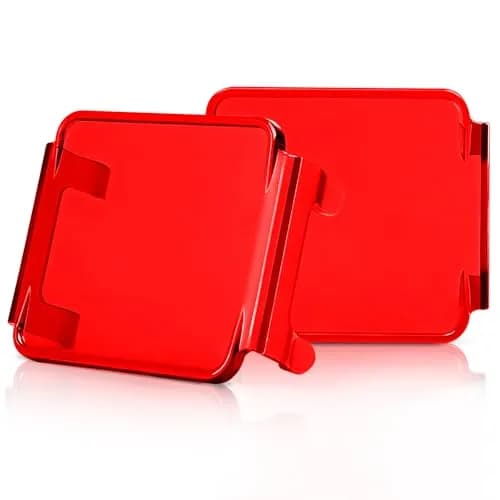 SWATOW INDUSTRIES Red 3 Inch LED Pod Covers Pair | Warning Light Safety Signal Covers thumbnail 1