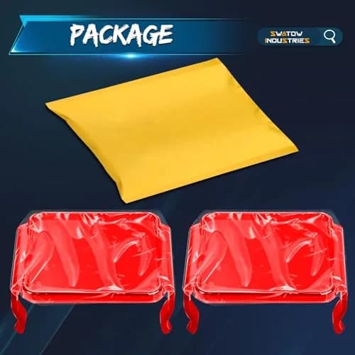 SWATOW INDUSTRIES Red 3 Inch LED Pod Covers Pair | Warning Light Safety Signal Covers thumbnail 7