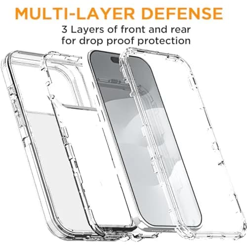 AICase for iPhone 17 Pro Max Case Clear 3 in 1 Heavy Duty Drop Protection 6.3" | Rugged Shockproof Full Body thumbnail 2