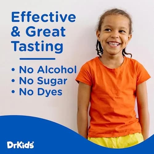 Dr. Kids Children's Allergy Relief Medicine, Mixed Berry Flavor, 30 Count | Fast-Acting, DYE FREE, Travel-Friendly thumbnail 7