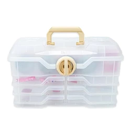 Best Kept Portable Kitchen Organizer Case with Lid & Trays, White 39cm (15" L x 8.5" W x 9" H) | For Utensils, Spices, Pantry & Travel thumbnail 1