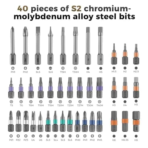 ANVANNA 42 in 1 Magnetic Screwdriver Set | Multi Bit, Compact & Portable thumbnail 3