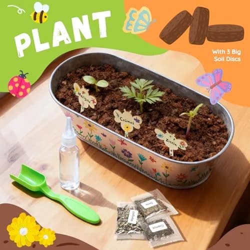 PLANTMEW Paint & Plant Flower Growing Kit for Kids | Creative Gardening Set for Ages 5-12 thumbnail 6