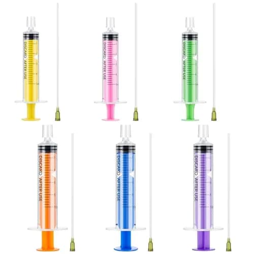 Geiserailie 6 Pcs Perfume Syringe Extractor 5ml 10ml Rainbow | Decant Kit for Perfumes & Liquids thumbnail 1