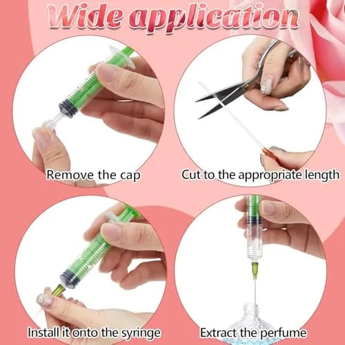 Geiserailie 6 Pcs Perfume Syringe Extractor 5ml 10ml Rainbow | Decant Kit for Perfumes & Liquids thumbnail 5