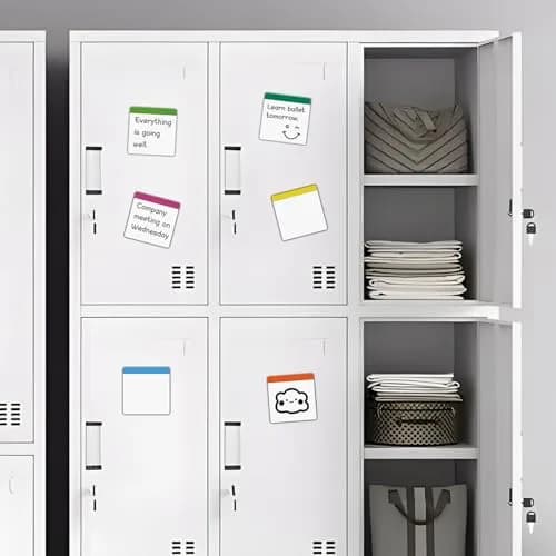 NIUBIKLUS Magnetic Dry Erase Board Labels 3" x 3" (18 Pack) | Reusable Notes for Fridge, Locker, Cabinet thumbnail 7
