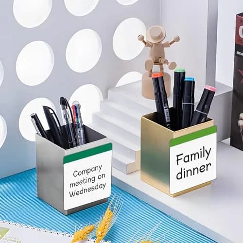 NIUBIKLUS Magnetic Dry Erase Board Labels 3" x 3" (18 Pack) | Reusable Notes for Fridge, Locker, Cabinet thumbnail 8