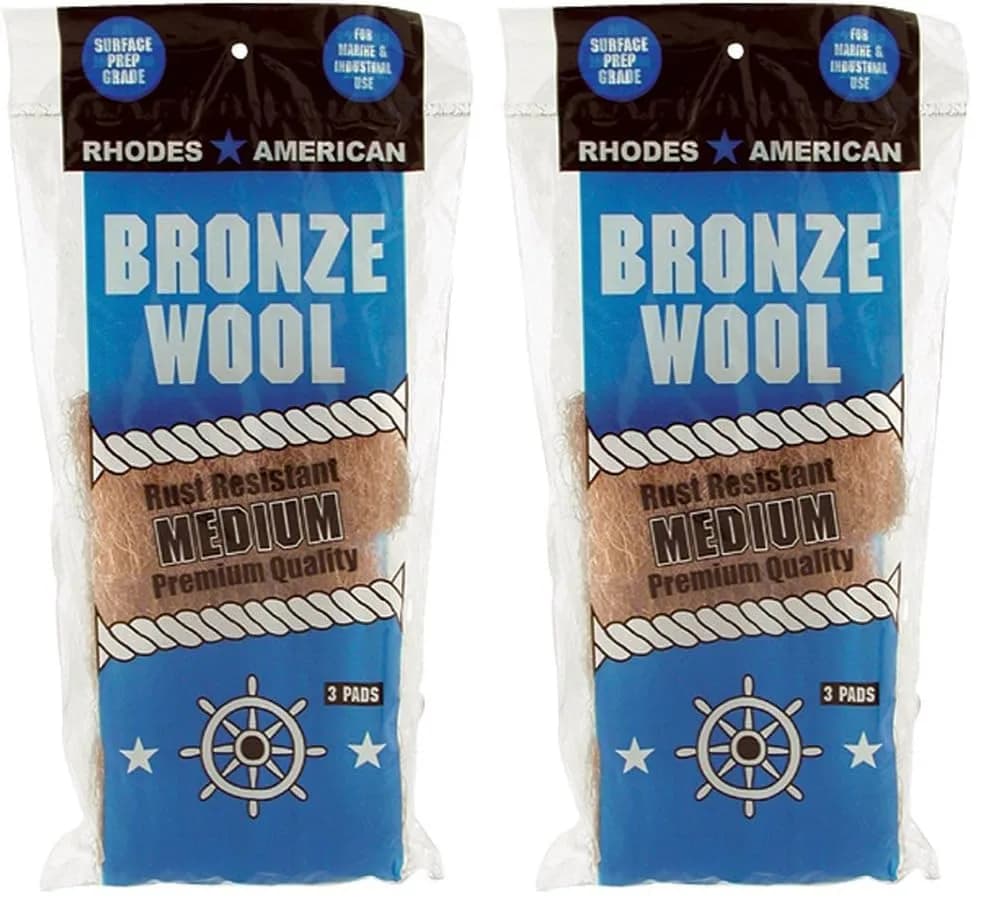 Homax Medium Grade Bronze Wool Pads 3 Pad (Pack of 2) | Rust & Corrosion Resistant for Wood & Metal Finishing - main product image