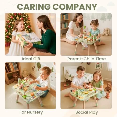 ROBUD Rainforest Activity Table Wooden Montessori Learning Toy 102 cm (40.16 in) | ASTM-Tested Educational Gift for Toddlers thumbnail 7