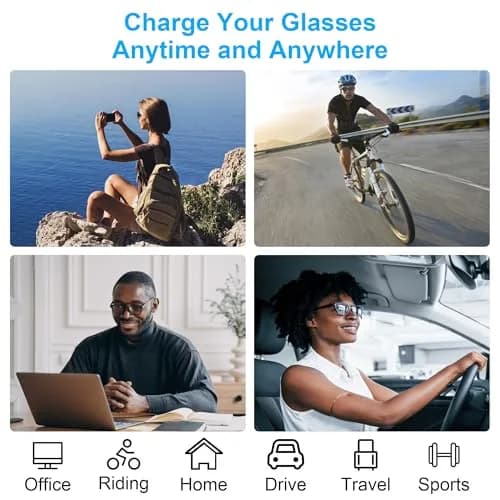 RCstyle Charging Cable for Ray-Ban Meta Smart Glasses 1.2m (3.9ft) | Type-A Interface Converter Included thumbnail 7