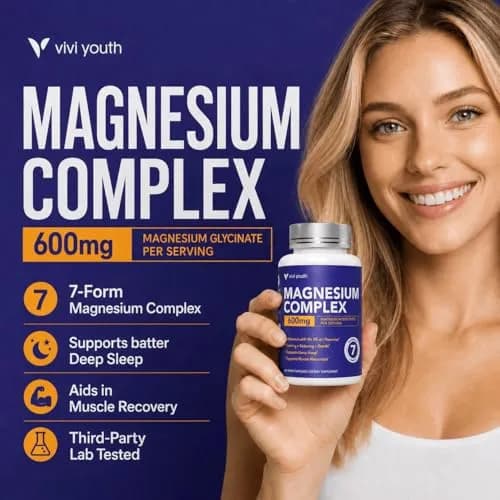 VIVI Youth Magnesium 7 Complex for Women with 600mg Glycinate | Supports Sleep, Energy & Mood thumbnail 2