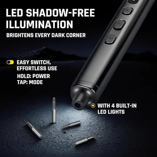 GRENPRO 78-in-1 Precision Cordless Electric Screwdriver with LED Display | 5-Speed, 0.1-0.5N·m Torque, 200RPM, USB-C thumbnail 6