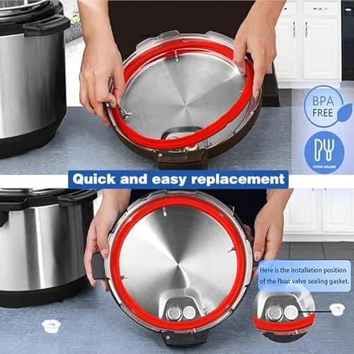 Fuator Silicone Sealing Ring for Instant Pot Mini 3Qt (2-Pack, 4-Piece Kit) | Replaces 3Qt Gaskets for Duo, Ultra, Lux Models thumbnail 4