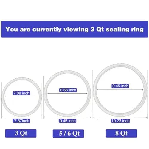 Fuator Silicone Sealing Ring for Instant Pot Mini 3Qt (2-Pack, 4-Piece Kit) | Replaces 3Qt Gaskets for Duo, Ultra, Lux Models thumbnail 3