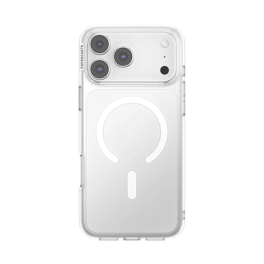 PopSockets iPhone 17 Pro Max Phone Case with MagSafe - Aura | Slim, Durable & Magnetic — Clear