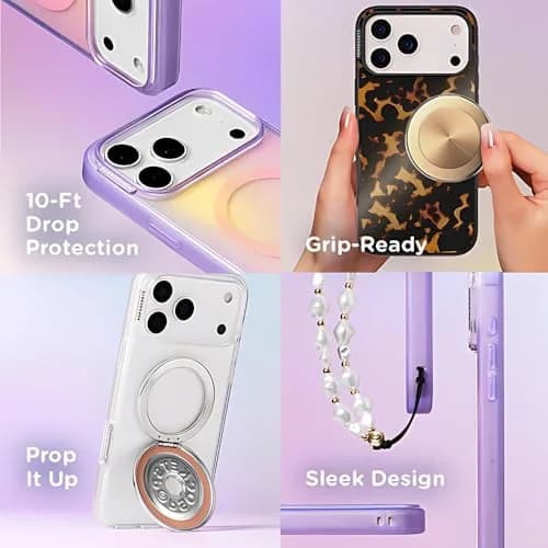 PopSockets iPhone 17 Pro Max Phone Case with MagSafe, Clear | Slim, Durable & Magnetic thumbnail 5