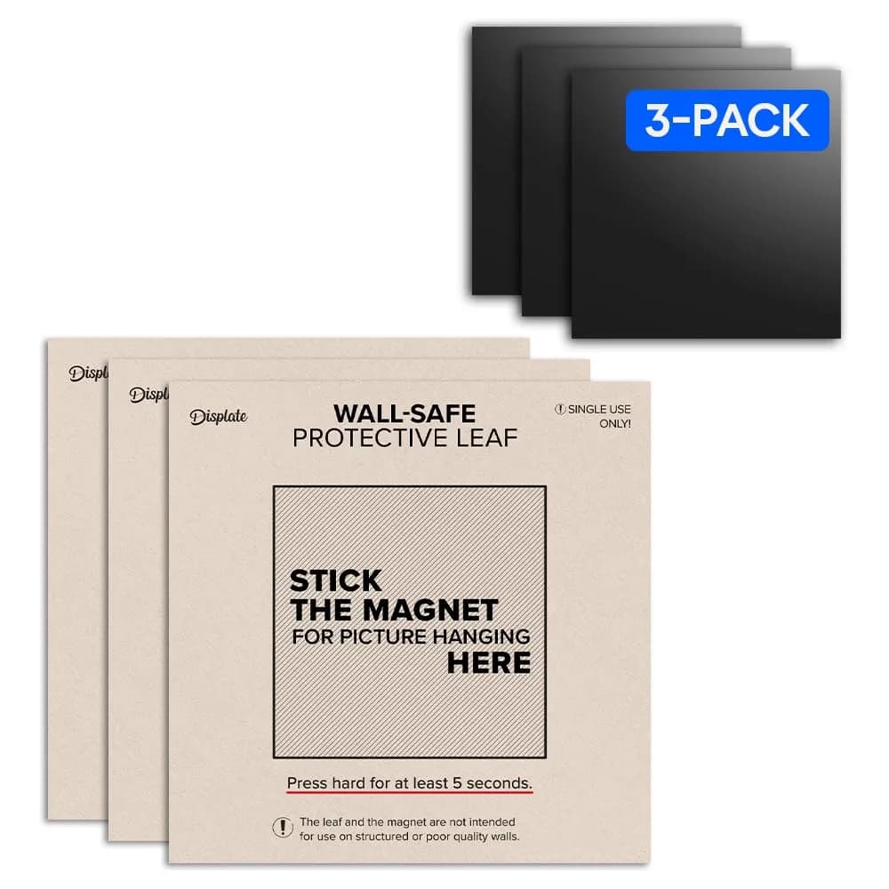 Displate Magnetic Wall Mount Kit for Hanging Pictures 3-Pack | Damage-Free, Repositionable Metal Poster Magnets - main product image