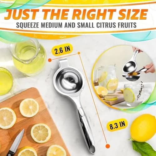 LEGLO Stainless Steel Lemon Squeezer 21cm (8.3 Inch) | Ergonomic Hand Juicer for Citrus, Limes & Oranges thumbnail 3