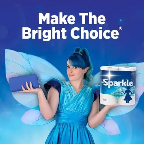 Sparkle Pick-A-Size Paper Towels, Spirited Prints, 2 Double Rolls (220 Sheets Total) | SFI Certified Sourcing thumbnail 2