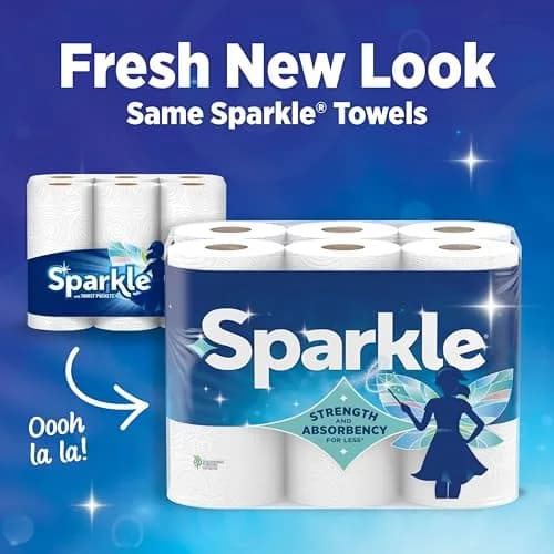 Sparkle Pick-A-Size Paper Towels, Spirited Prints, 2 Double Rolls (220 Sheets Total) | SFI Certified Sourcing thumbnail 3