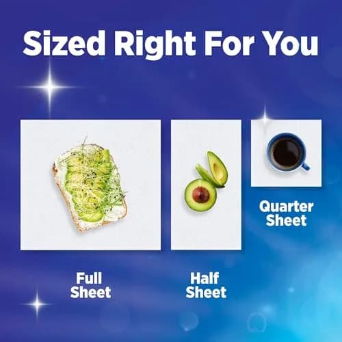 Sparkle Tear-A-Square Paper Towels, 12 Double Rolls (1320 Sheets Total) | Strong 2-Ply Kitchen Towels for Cleanup thumbnail 5
