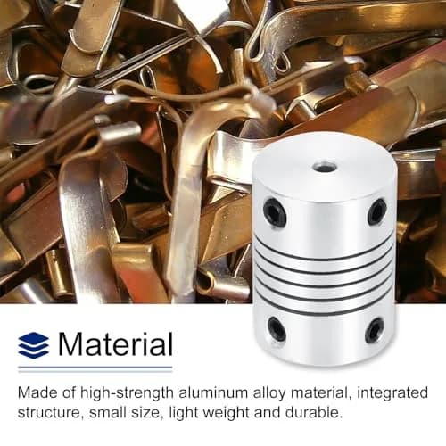 uxcell 3mm to 3mm Aluminum Alloy Shaft Coupling L25xD19mm Flexible Beam Coupler (2-Pack) thumbnail 5